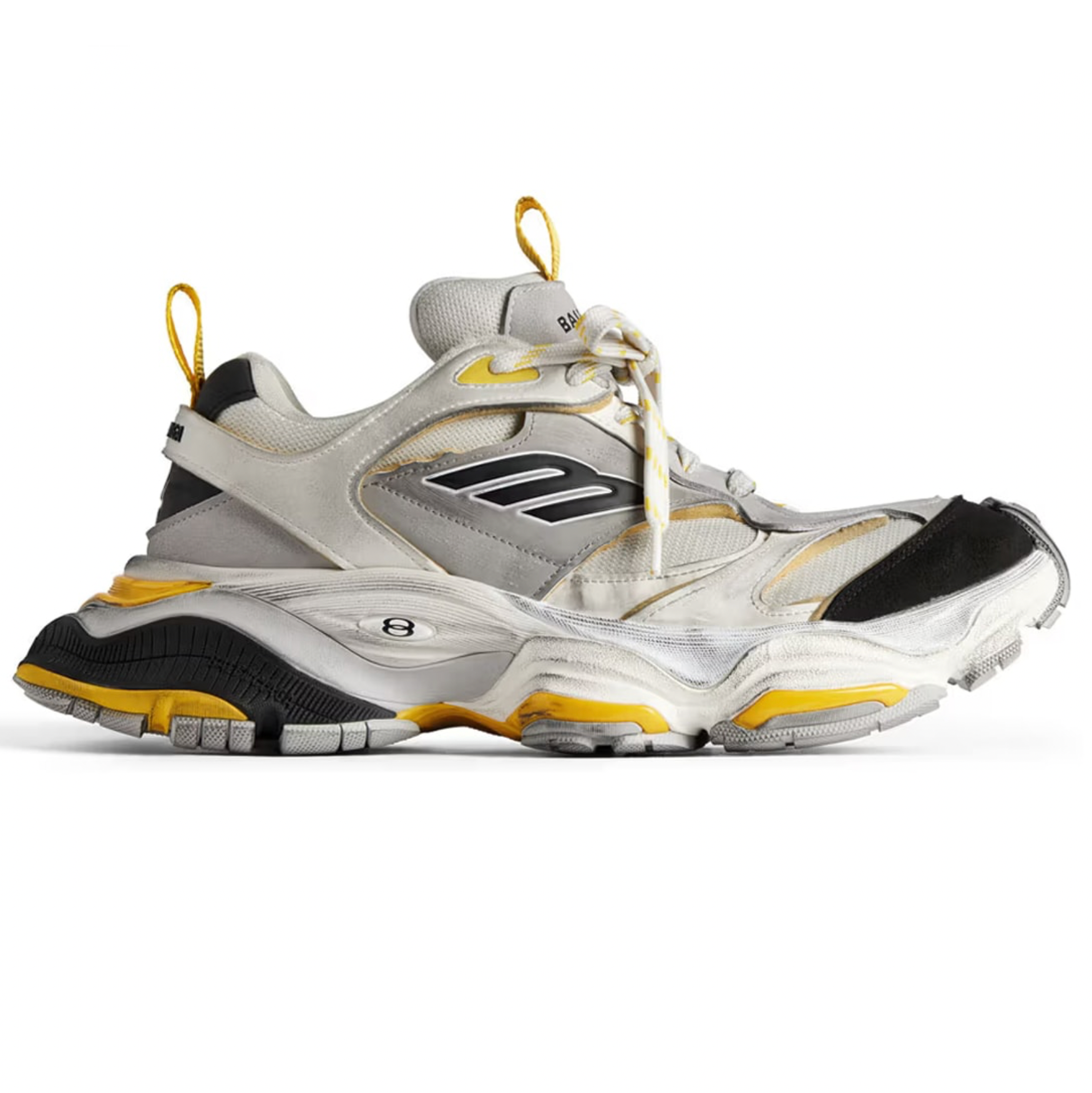 Balenciaga Cargo Sneakers in Grey/ White/ Yellow | Designer Sneakers Women EU39 / Grey/ White/ Yellow
