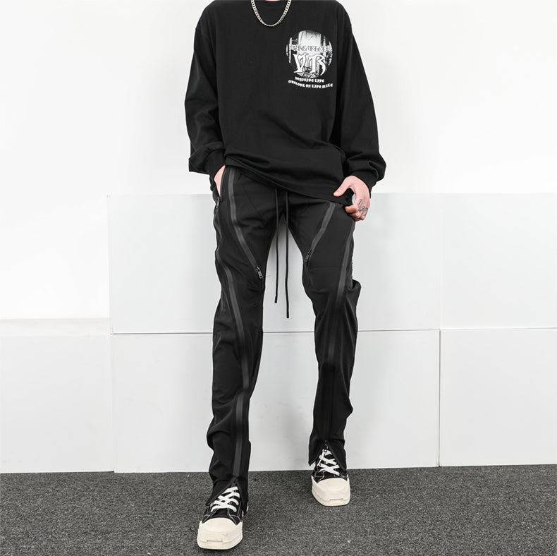 FEAR OF GOD All Over Print Baggy Nylon Pants Black - Sixth Collection - US