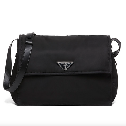 Prada Pouch Detail Messenger Bag - Black