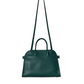 SOFT MARGAUX 12 BUCKLED LEATHER TOTE - GREEN