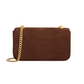 CHAIN TRIOMPHE BAG IN SUEDE CALFSKIN - PECAN