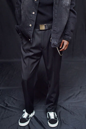 Slim Fit Cropped suit trousers - Black - Men | H&M IN