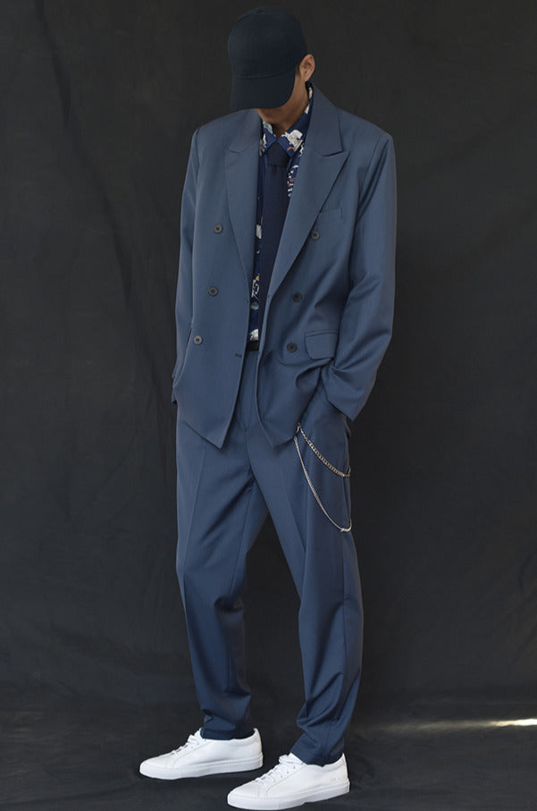 Gianni Feraud slim fit suit trousers in herringbone black and white | ASOS