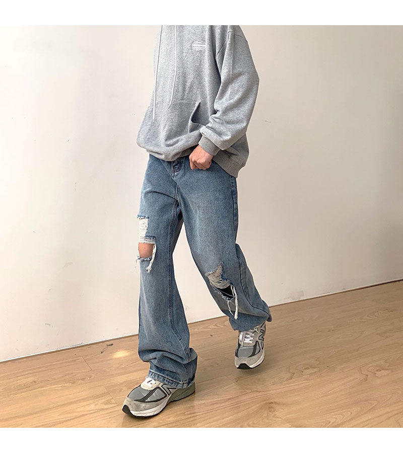 Shop Jordan Craig 5 Pocket Ripped Skinny Jeans JR3601-ICE blue | SNIPES USA