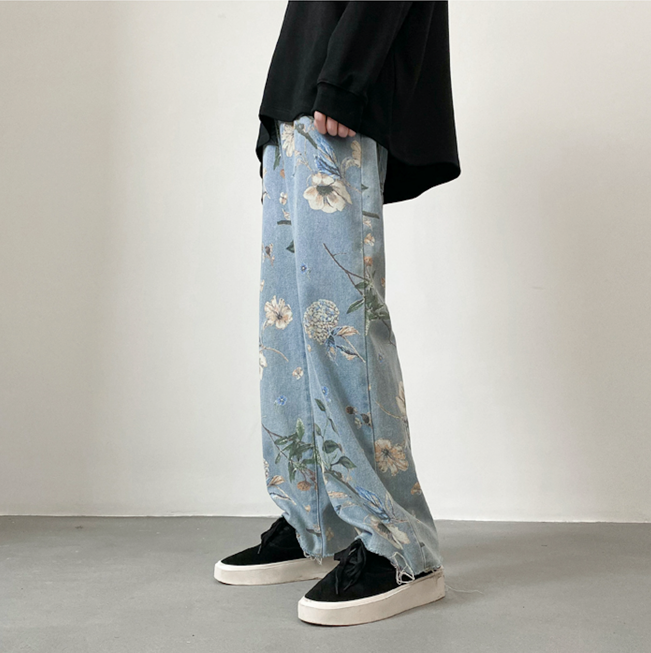ALESSANDRA RICH Floral-print wide-leg jeans | NET-A-PORTER