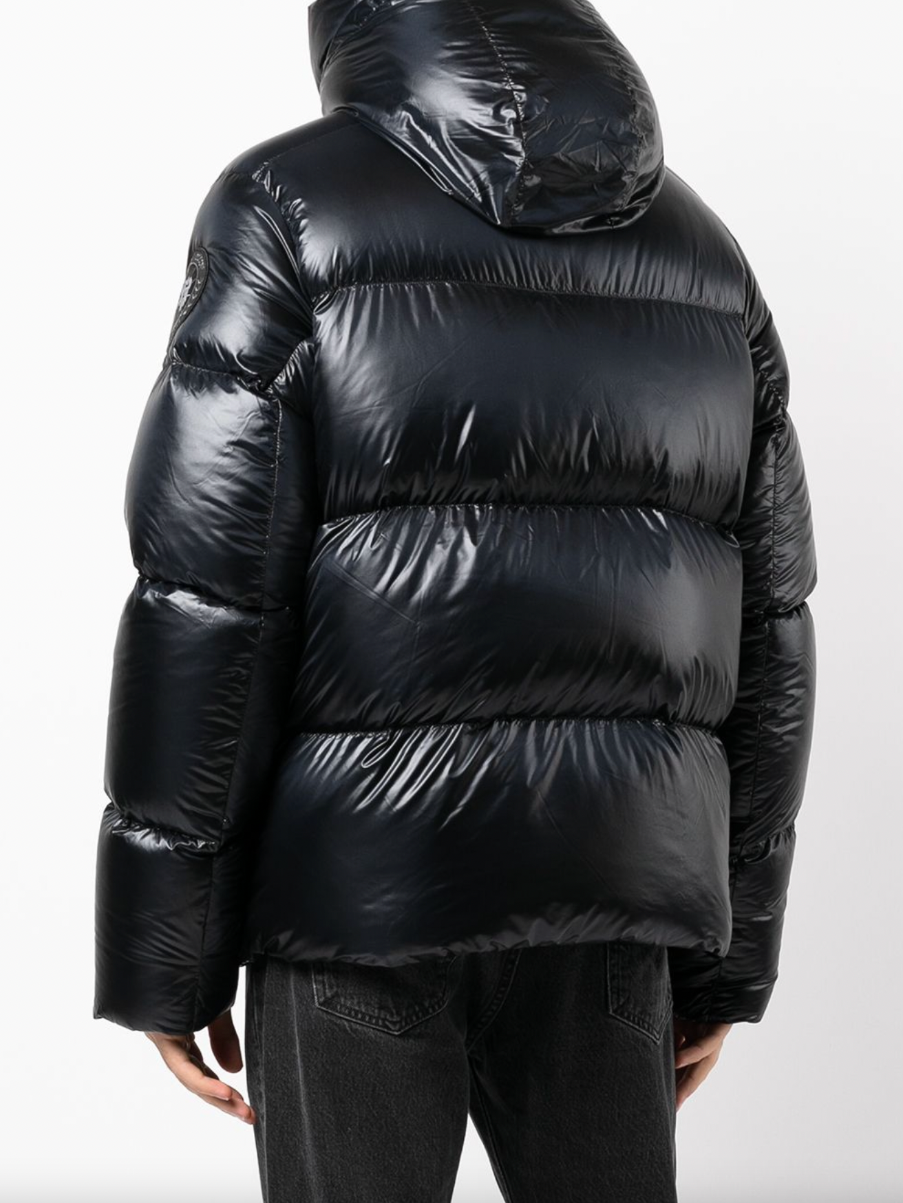 logo-patch padded down jacket, Canada Goose